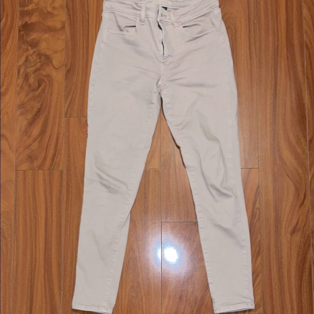 5 for $25! American Eagle super stretch X pale pink skinny jeans size 6
